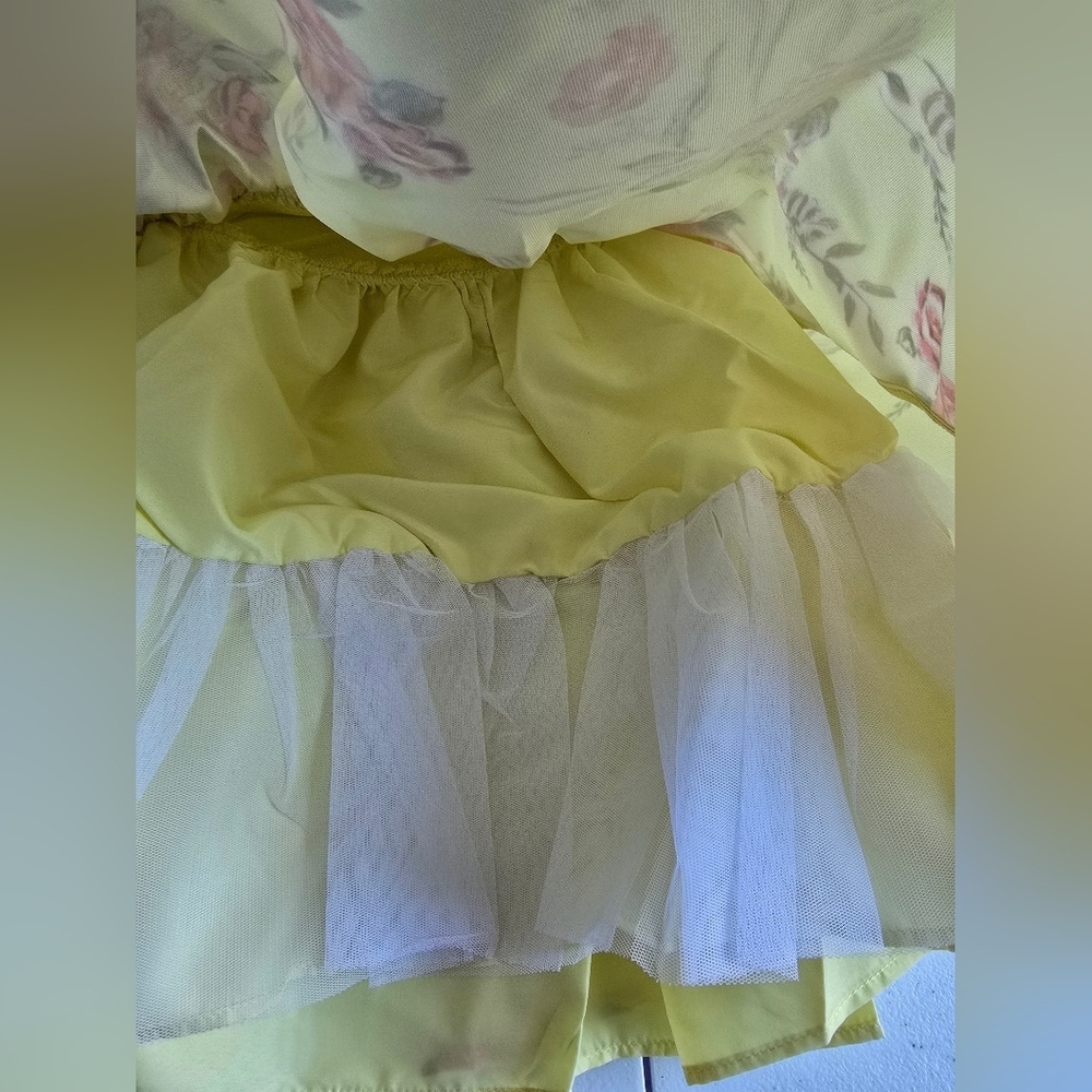 Pippa & Julie Yellow and Pink Ruffled Tiered Sundress - Picture 10 of 11